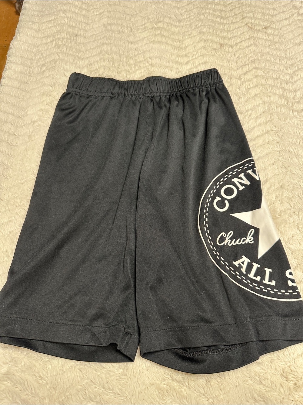 Converse STAR Graphic Black & White  basketball shorts boys youth large
